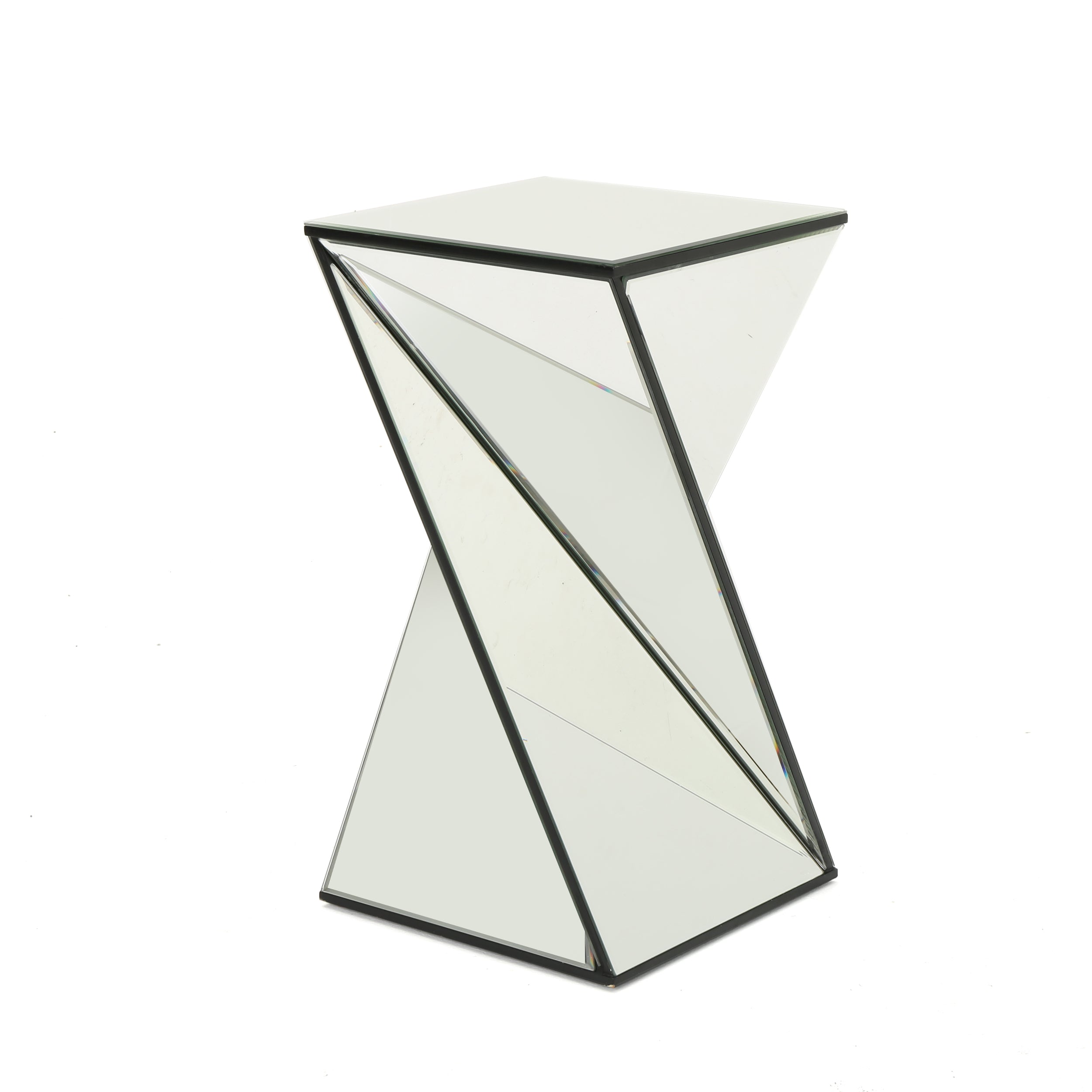 Amler Geometrical Mirrored Side Table Default Title