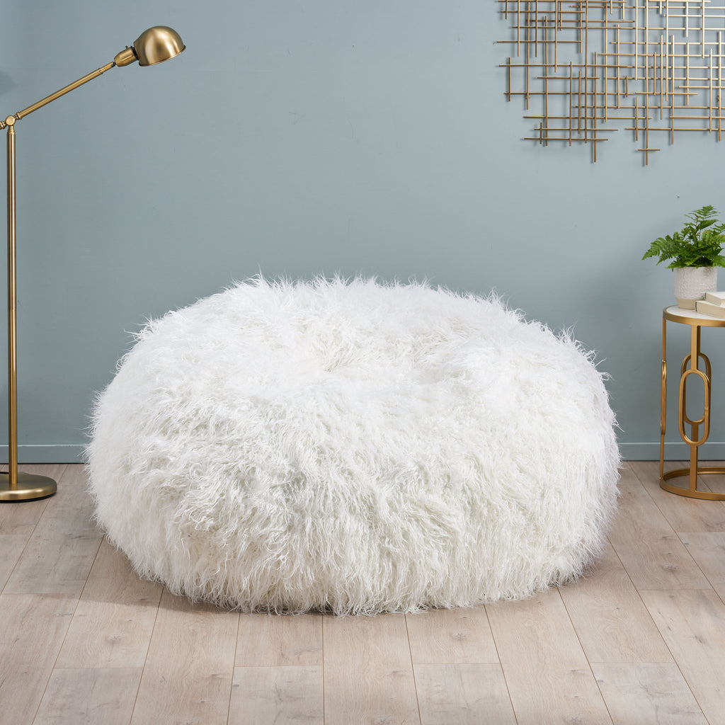 Lycus Faux Fur Bean Bag Chair Gdf Studio