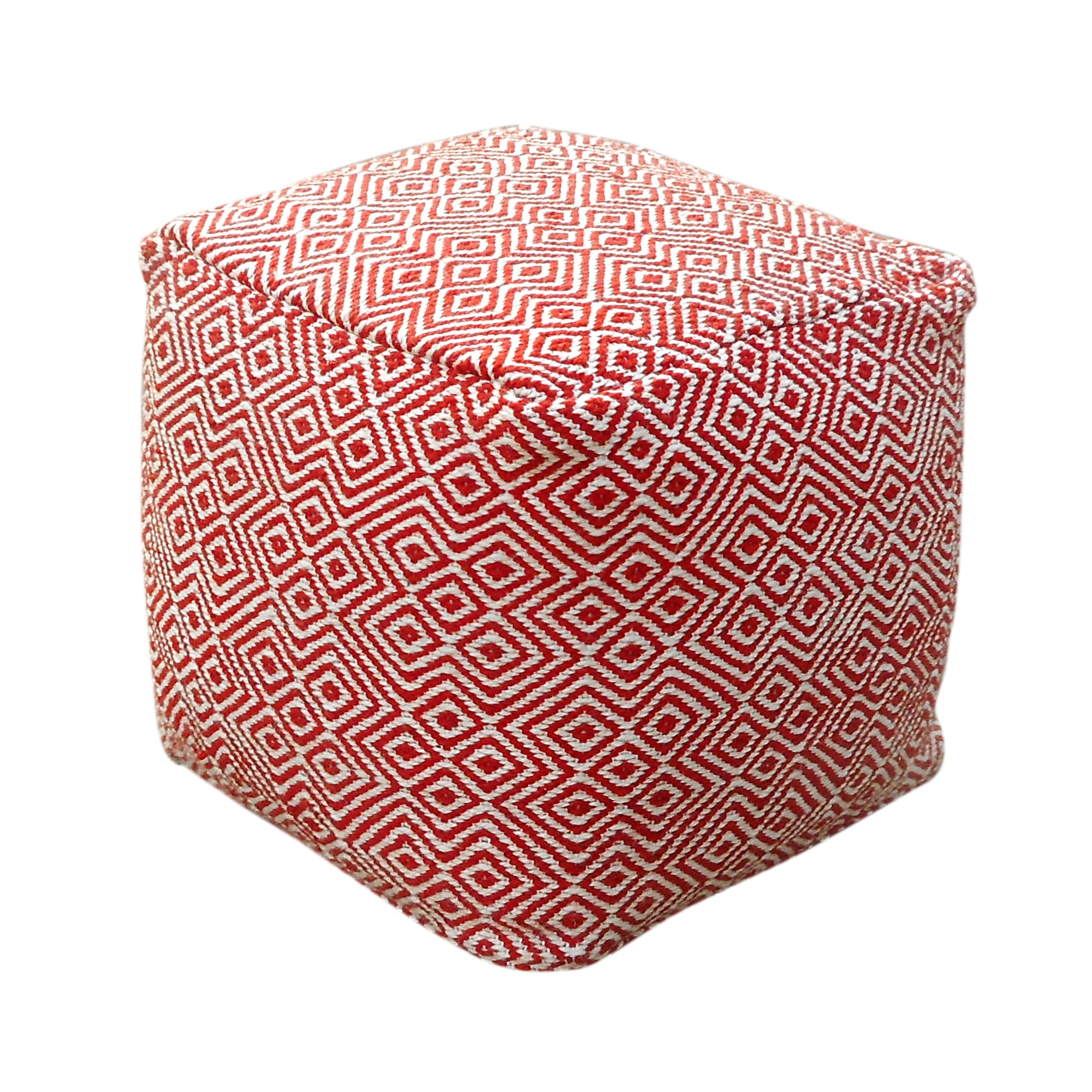 Alston Outdoor Handcrafted Boho Water Resistant Pouf Default Title