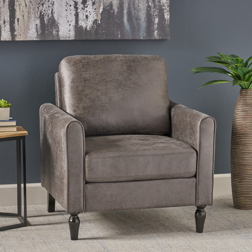 Xyan Contemporary Club Chair with Plush Microfiber ...