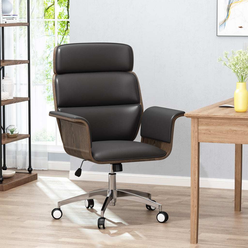 Aleigha Mid-Century Modern Swivel Office Chair – GDF Studio