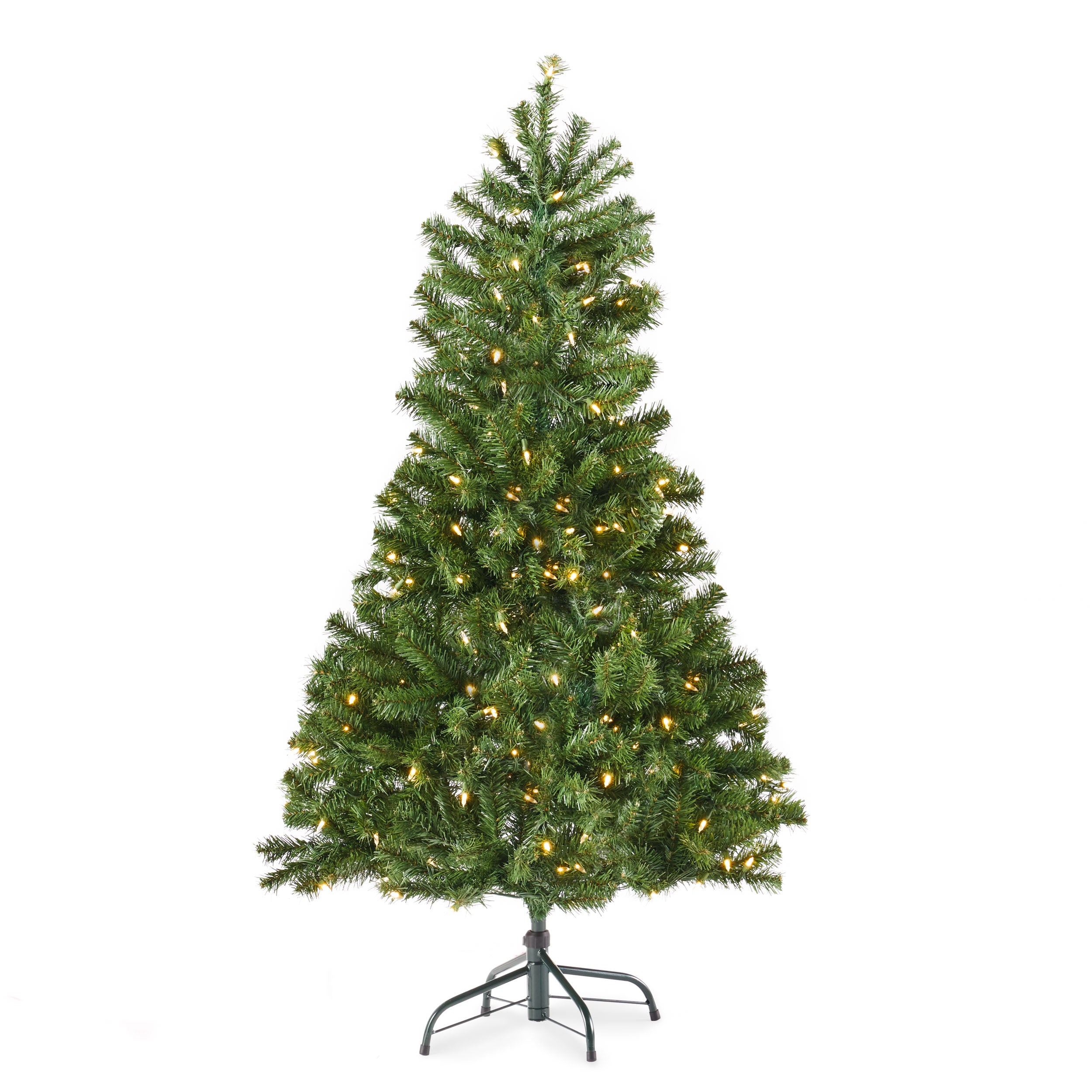 45 foot Noble Fir Pre Lit Clear LED Hinged Artificial Christmas Tree