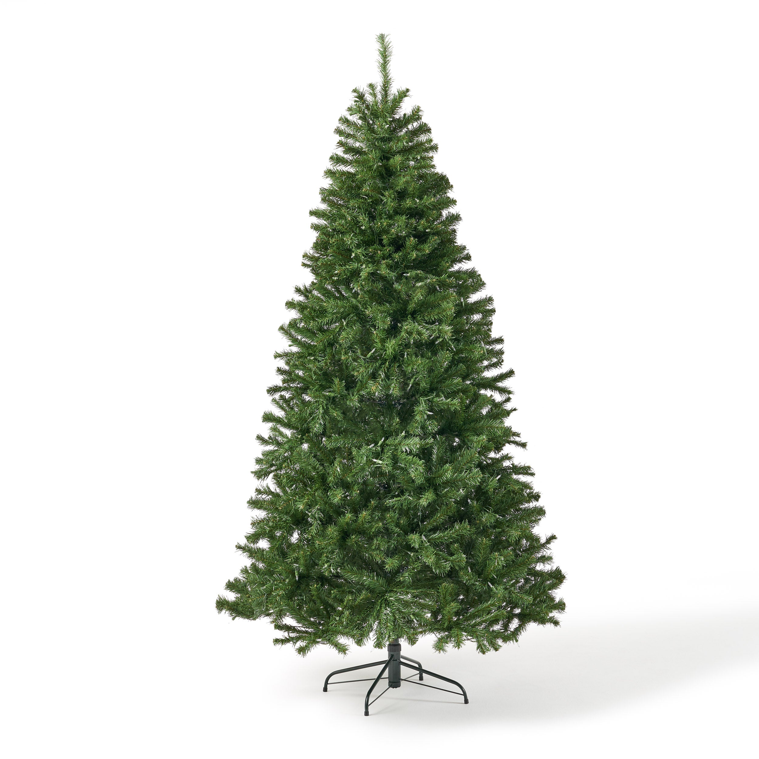 7 foot Noble Fir Pre Lit Clear LED Hinged Artificial Christmas Tree