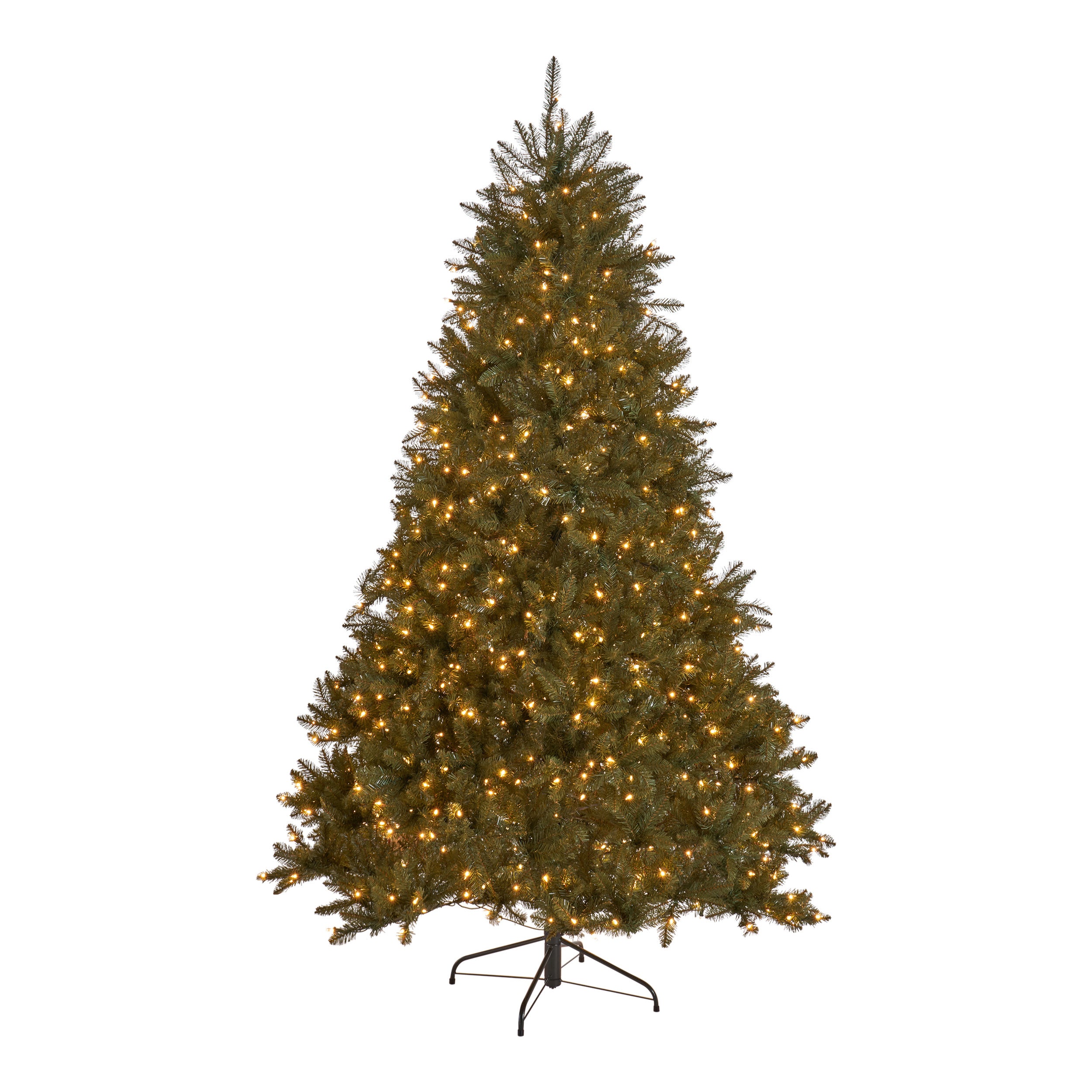 7 foot Fraser Fir Hinged Artificial Christmas Tree Clear Light