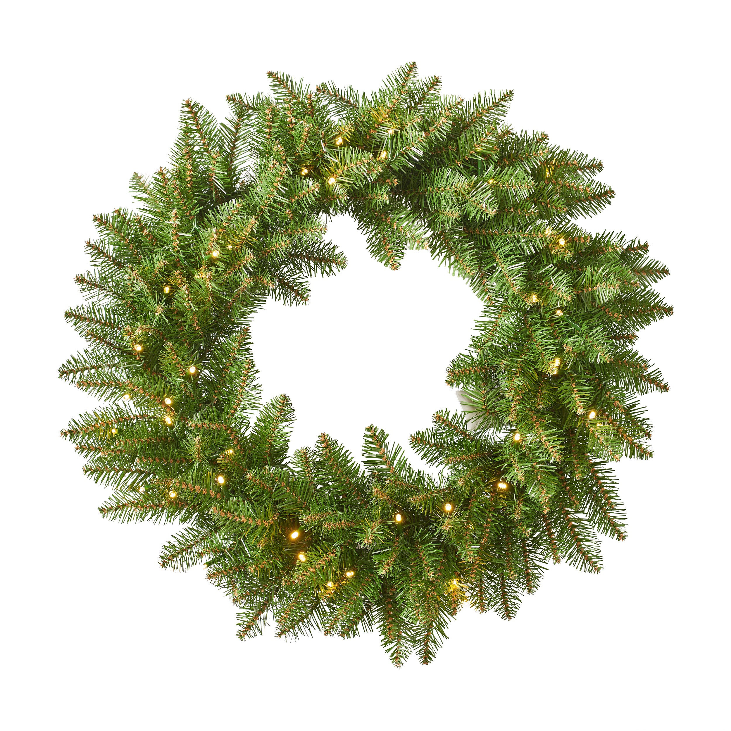 24 Fraser Fir Pre Lit Warm White LED Artificial Christmas Wreath