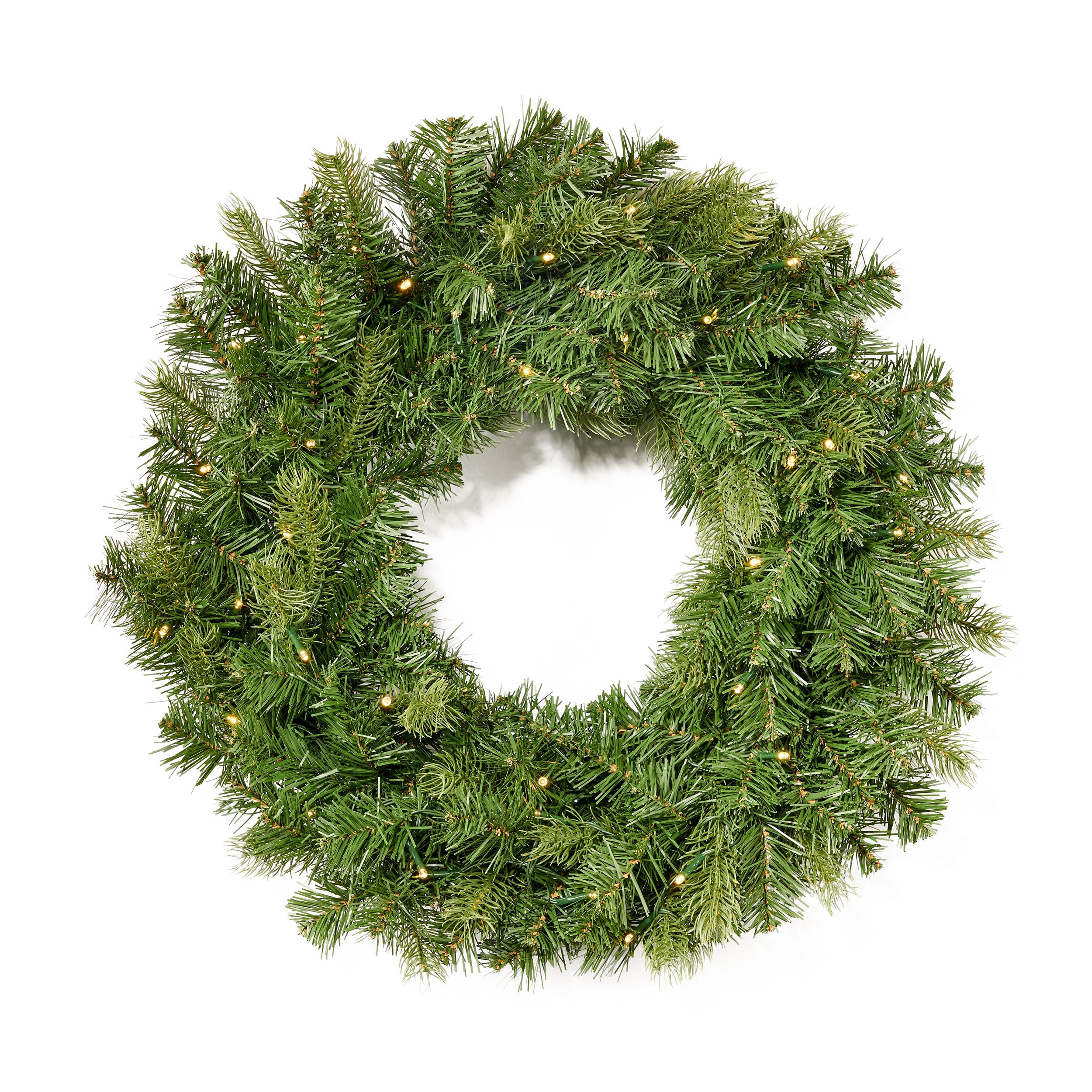 24 Mixed Spruce Warm White LED Artificial Christmas Wreath Default Title