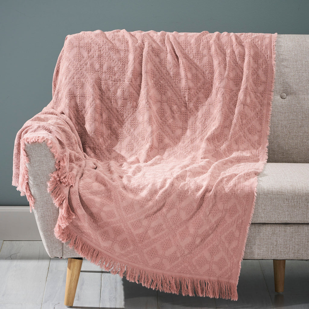 pink throw blanket