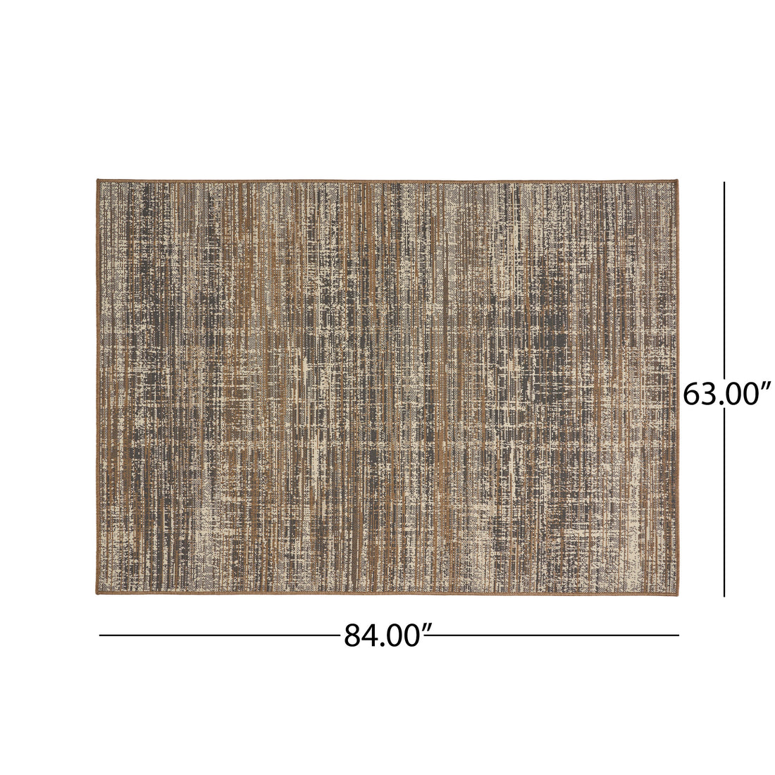 Katherine Outdoor Contemporary Area Rug, Gray and Beige – GDFStudio