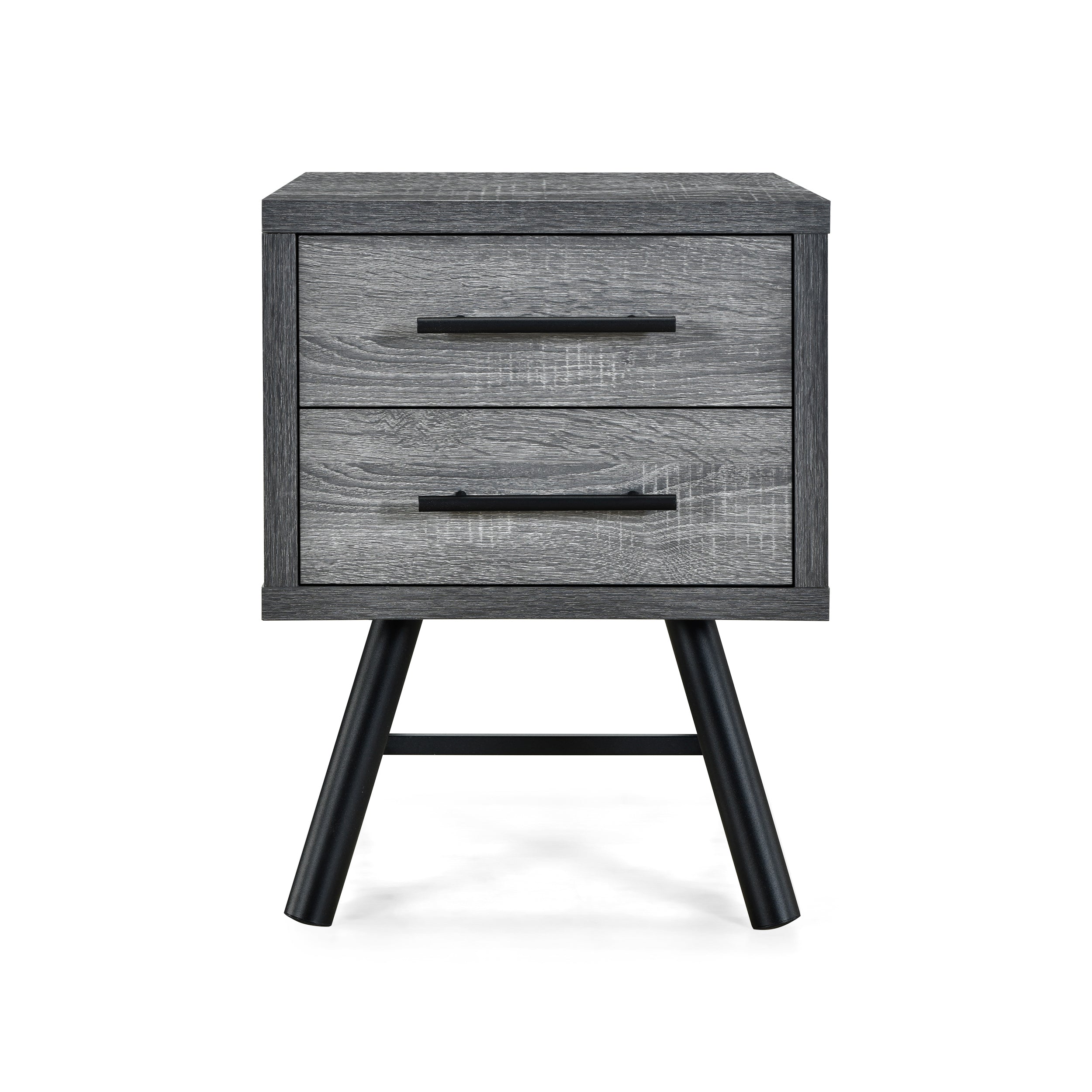 Amariana Mid Century Modern Nightstand Sonoma Gray OakGray Oak