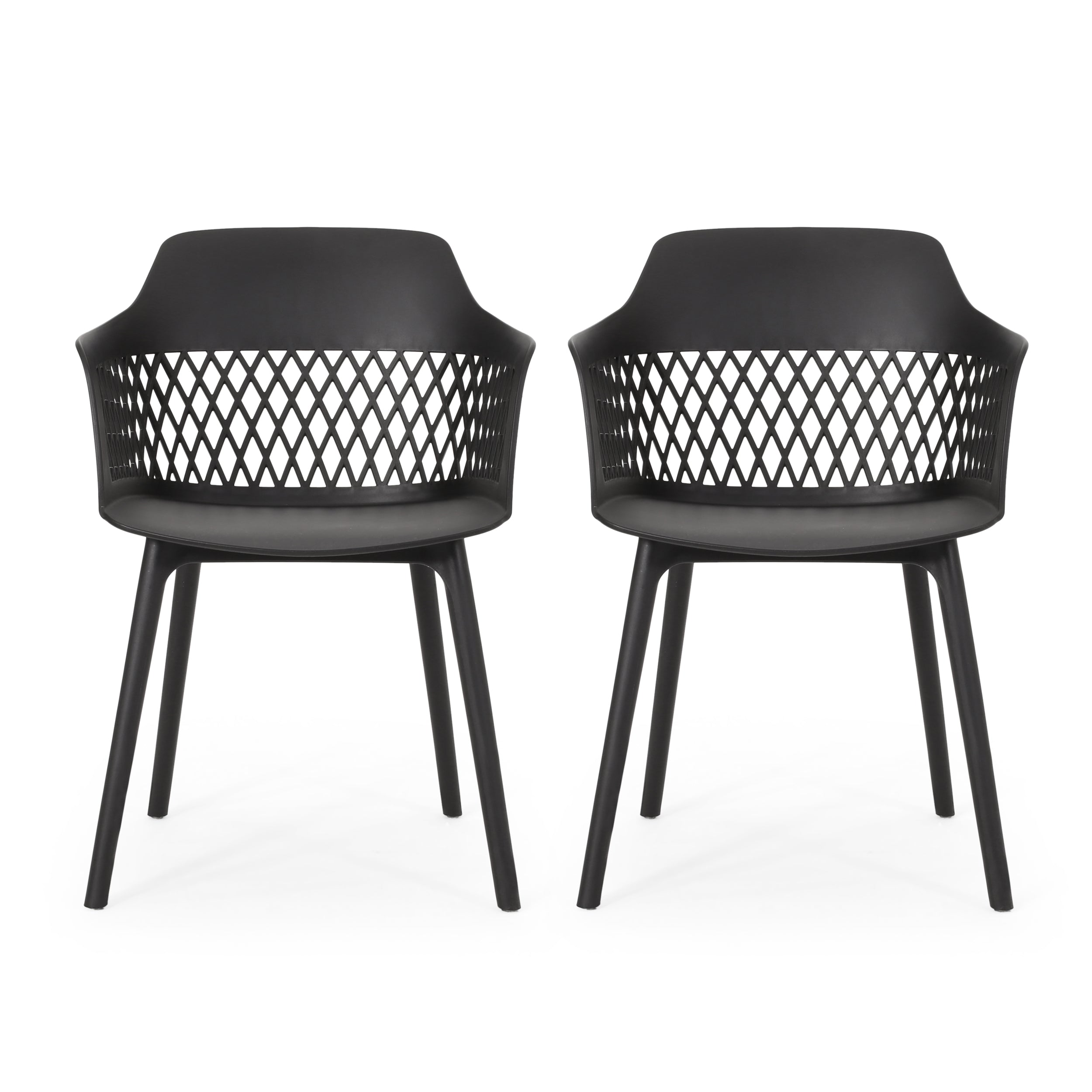 Airyanna Outdoor Modern Dining Chair Set of 2 Mint