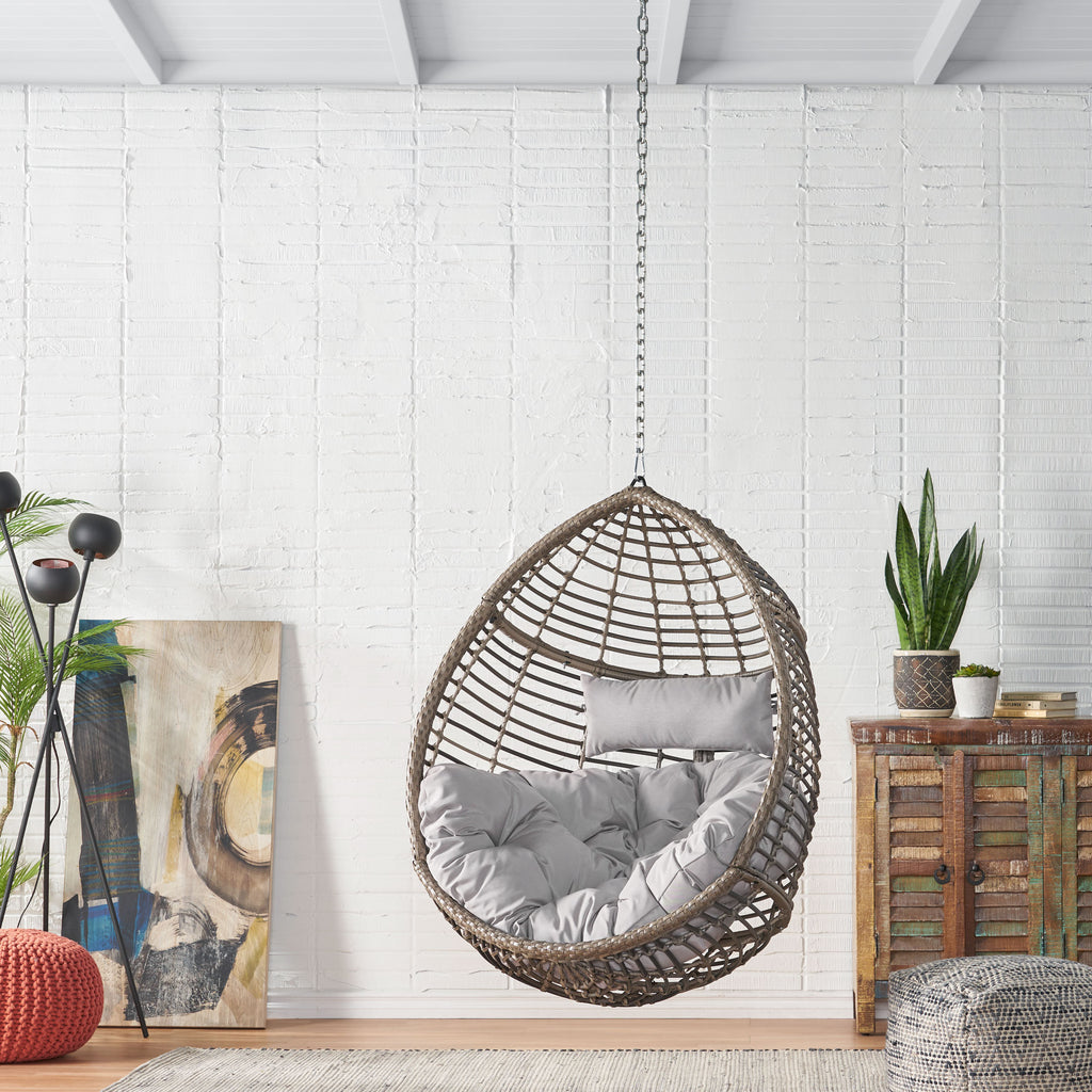 hanging wicker egg chair no stand