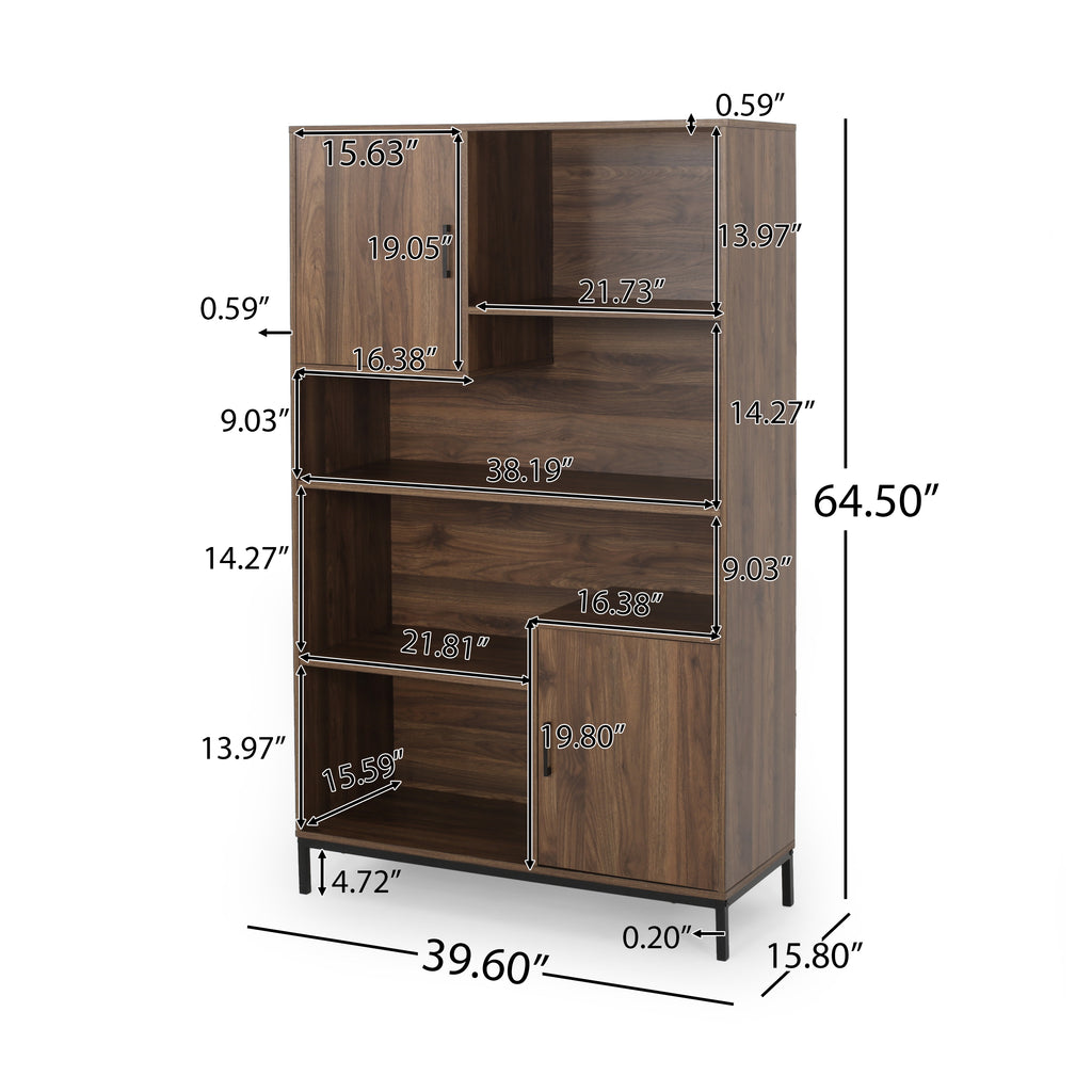 Joaquin Bookcase With Storage Cabinet – GDFStudio