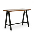 Wilhoit Shurley Modern Industrial Handcrafted Acacia Wood Desk, Natural and Black