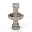 Hyland Outdoor 4 Spout Fountain, Light Brown – GDFStudio