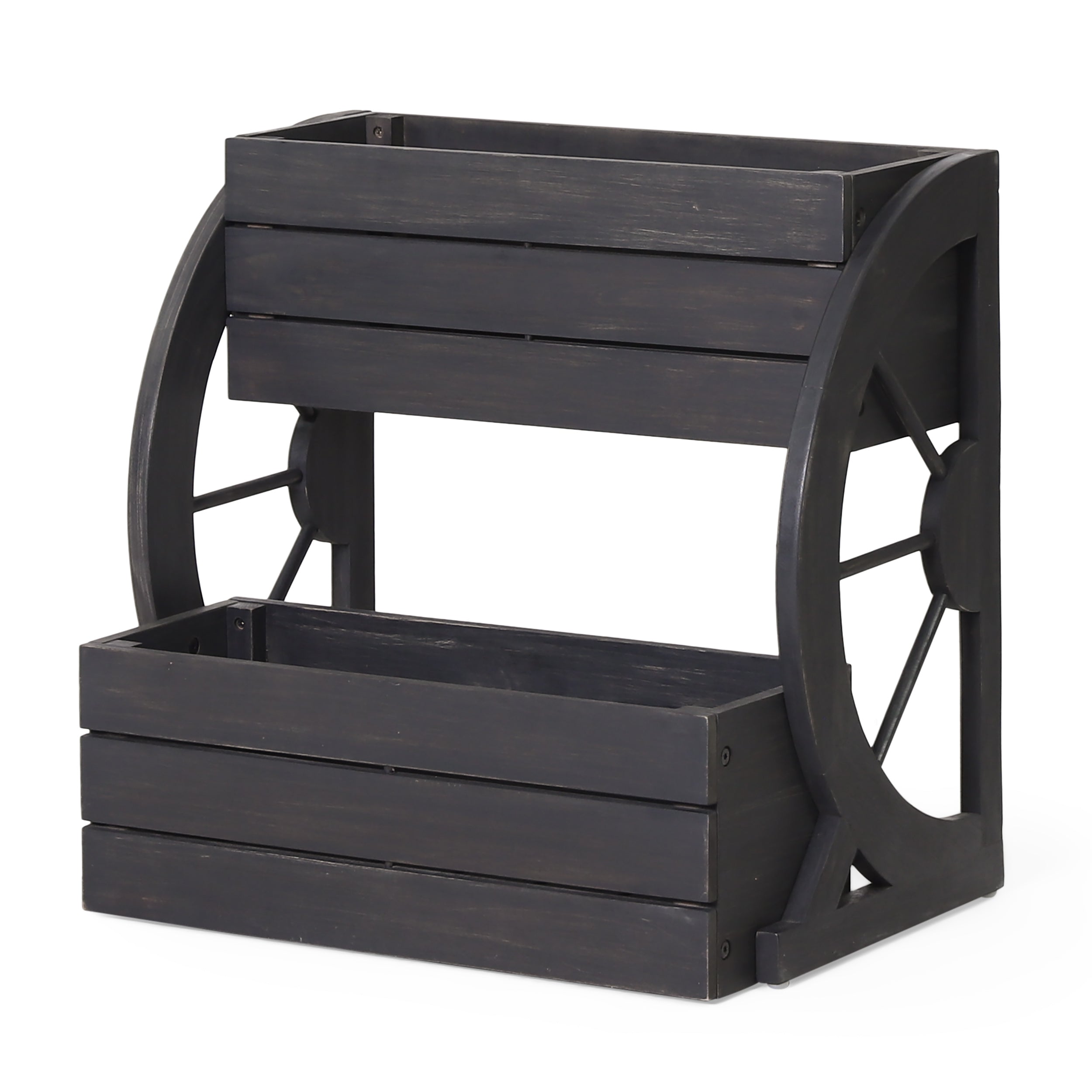 Acworth Outdoor 2 Tier Acacia Wood Planter Default Title