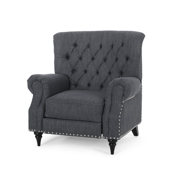Chatau Contemporary Tufted Recliner with Nailhead Trim – GDFStudio