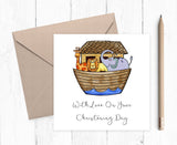 Christening Card - Noah's Ark - Christening - Baby Christening Card