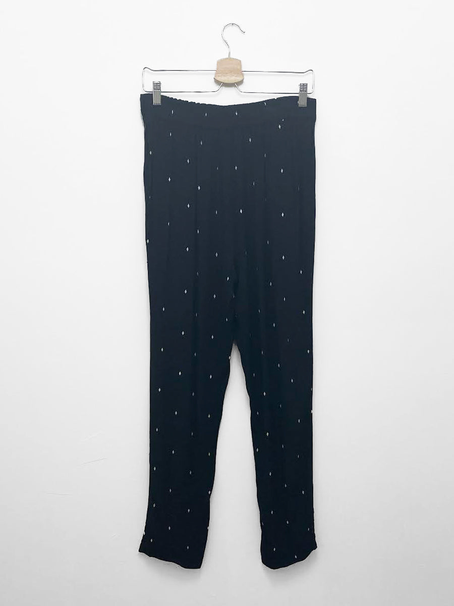 Resale - Polka Dot Pleated Trousers / Black And White - 4