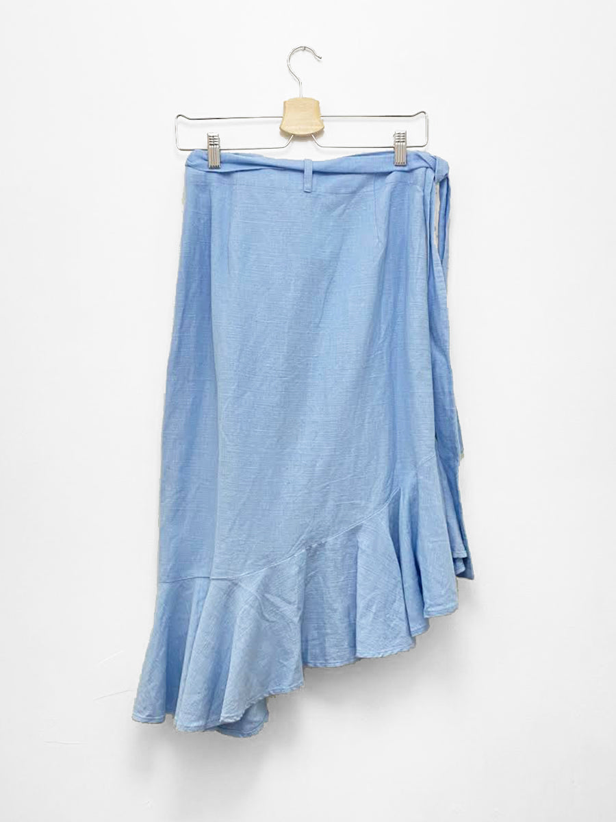 Resale - Ajaie Alaie Flamenca Skirt / Blue Linen - M