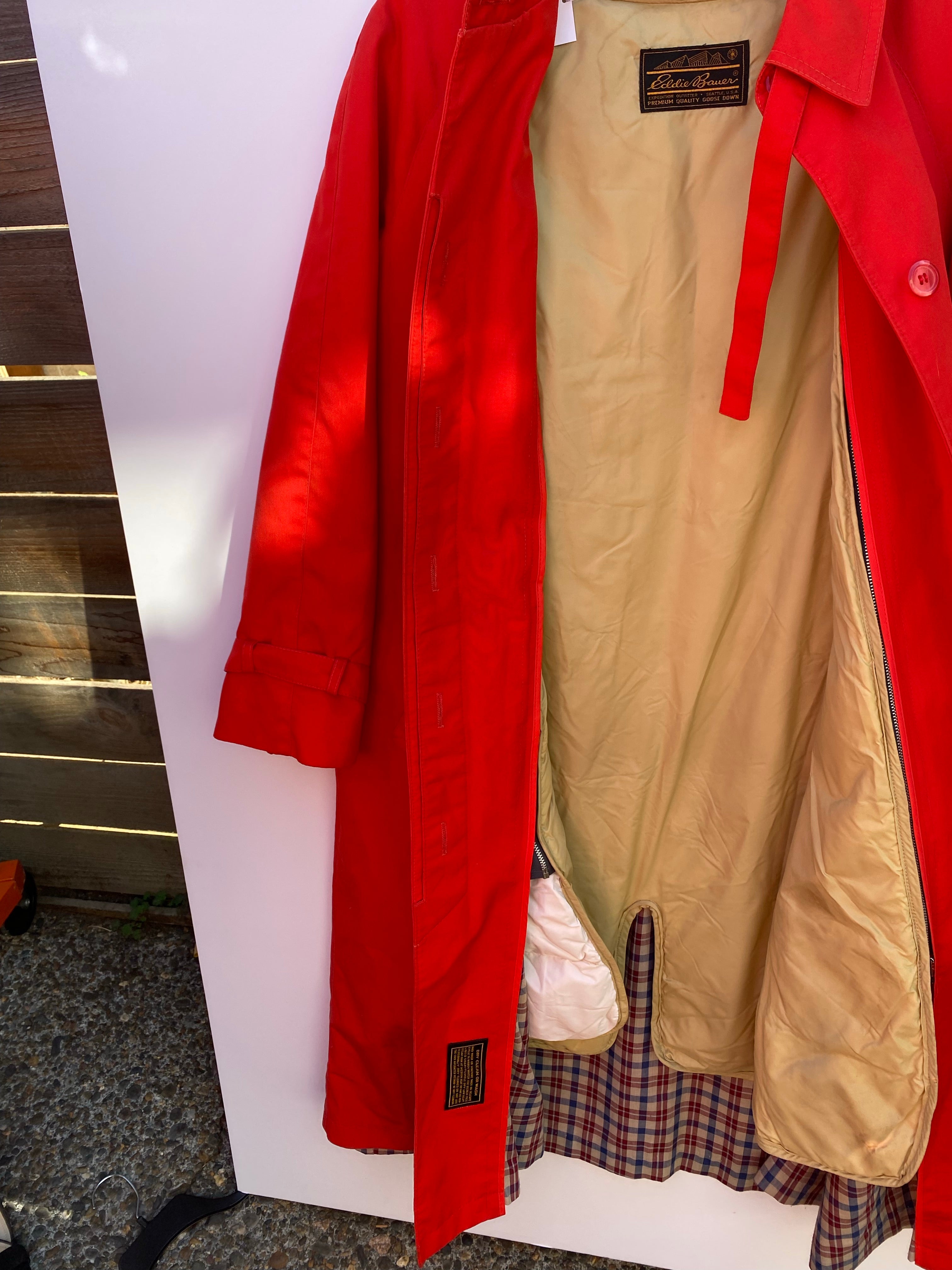 Vintage - Eddie Bauer Goose Down Trench/ Red / SM