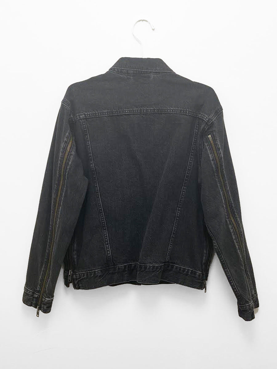 Resale - Levi's Denim Zip Jacket / Charcoal - M