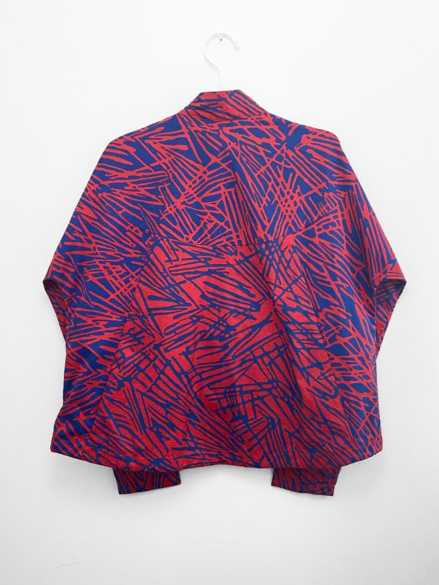 Resale - Nike Cropped Windbreaker / Red And Blue - SM