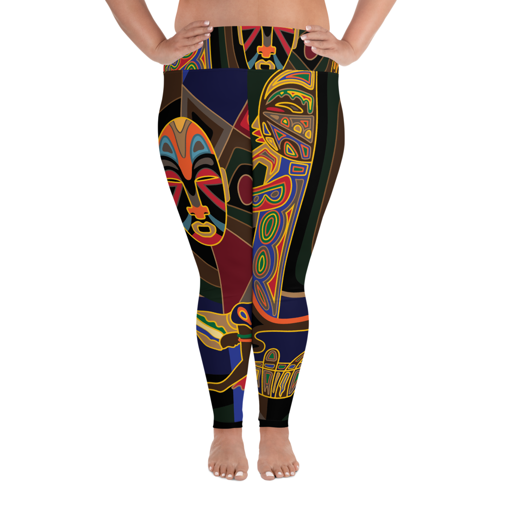 african print pants plus size