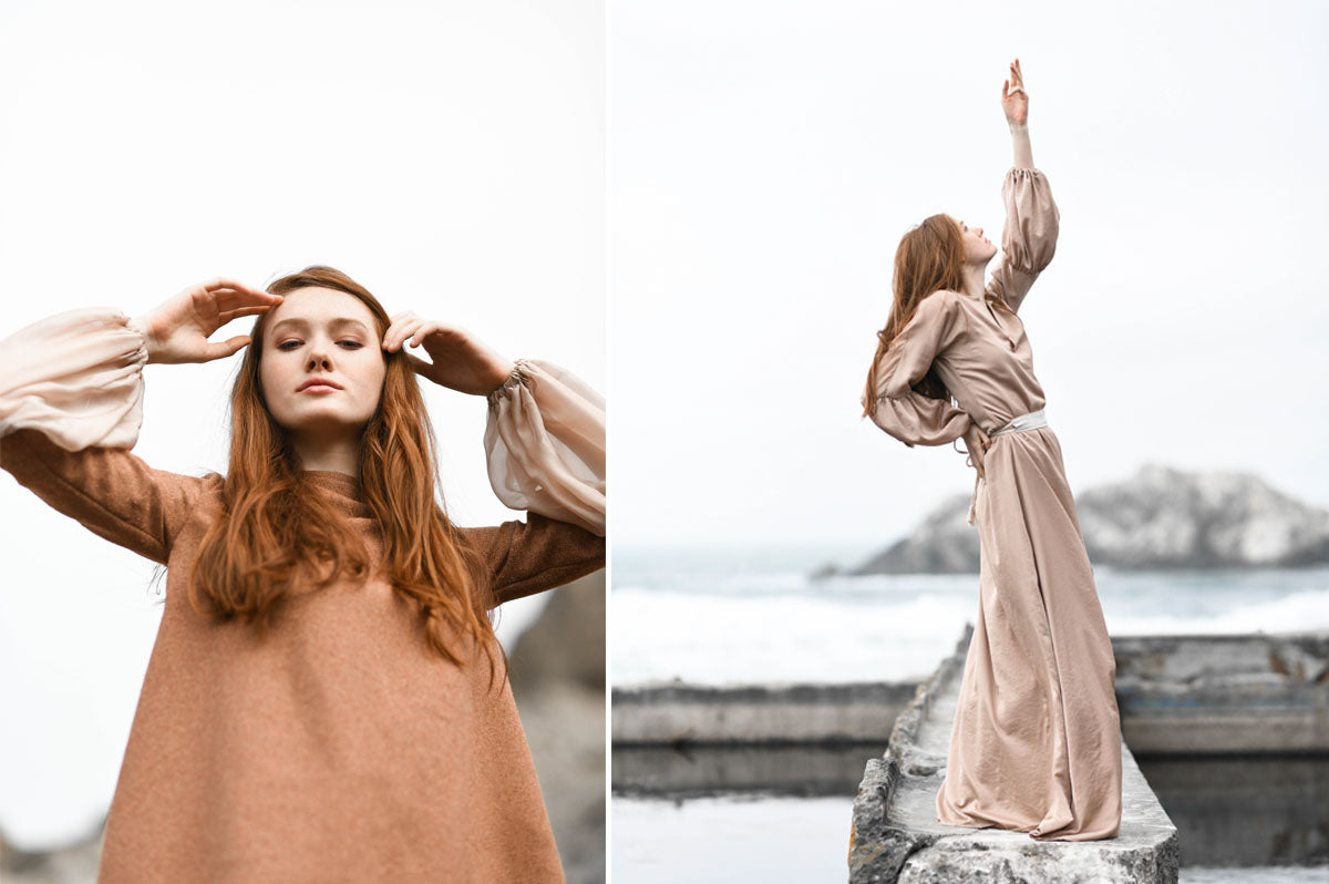 Alyssa Nicole Fall 2018 Collection. The Sienna Dress. Simple luxury silk dress. Sustainable Luxury Dresses designed by Alyssa Nicole. Feminine, Ethereal, & Chic. Handcrafted in California· Made to Measure Apparel · Sustainably Sourced · Free Shipping