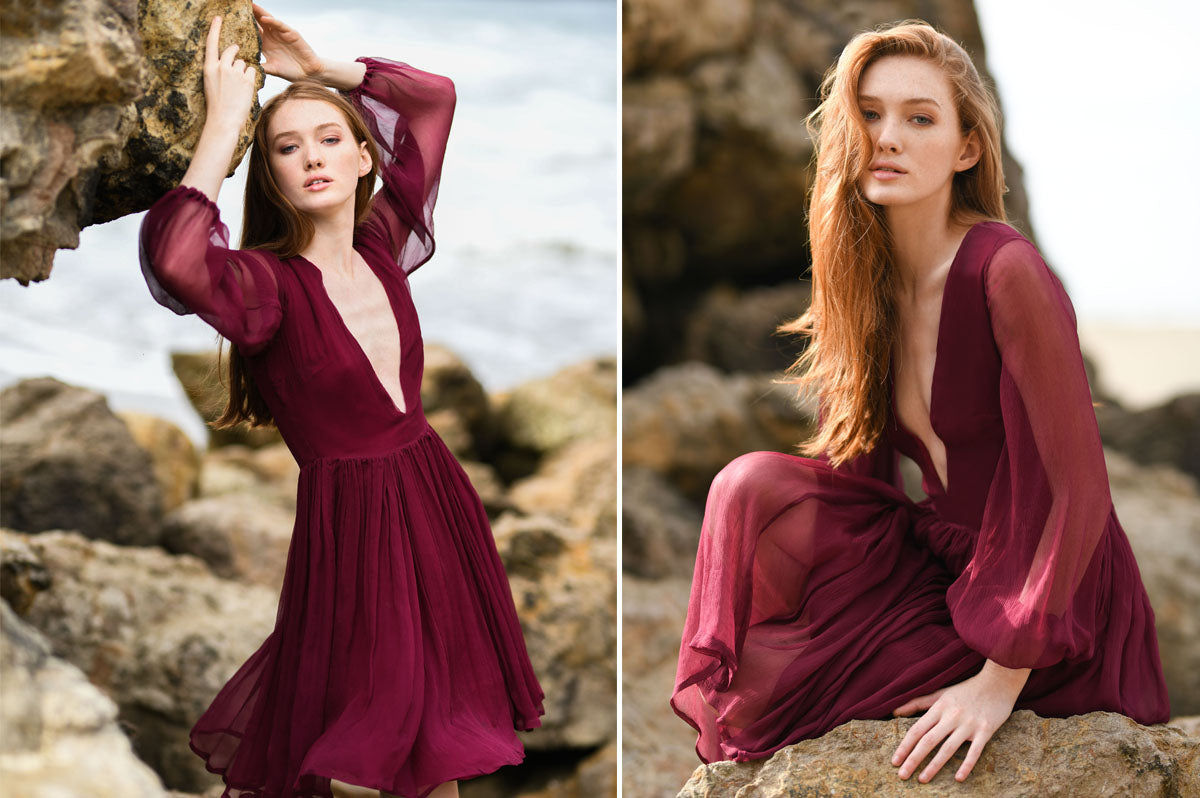 Alyssa Nicole Fall 2018 Collection. Simple luxury silk dress. Sustainable Luxury Dresses designed by Alyssa Nicole. Feminine, Ethereal, & Chic. Handcrafted in California· Made to Measure Apparel · Sustainably Sourced · Free Shipping