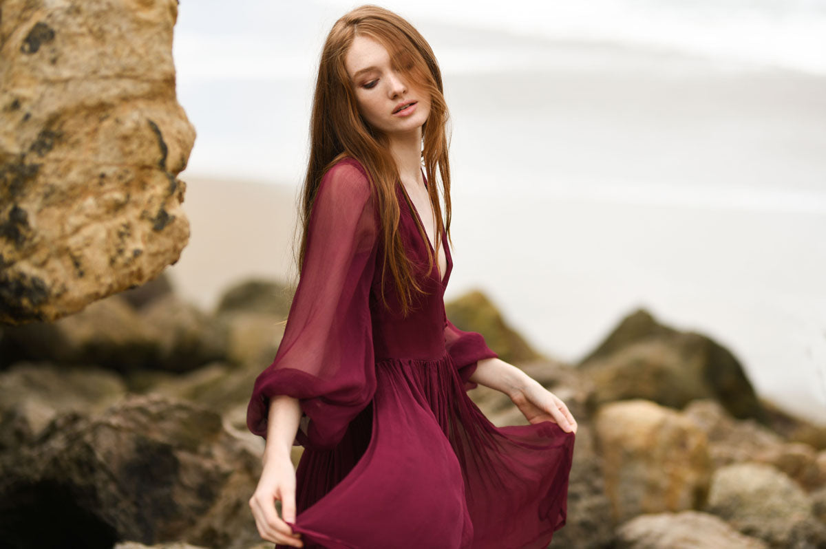 Alyssa Nicole Fall 2018 Collection. Simple luxury silk dress. Sustainable Luxury Dresses designed by Alyssa Nicole. Feminine, Ethereal, & Chic. Handcrafted in California· Made to Measure Apparel · Sustainably Sourced · Free Shipping