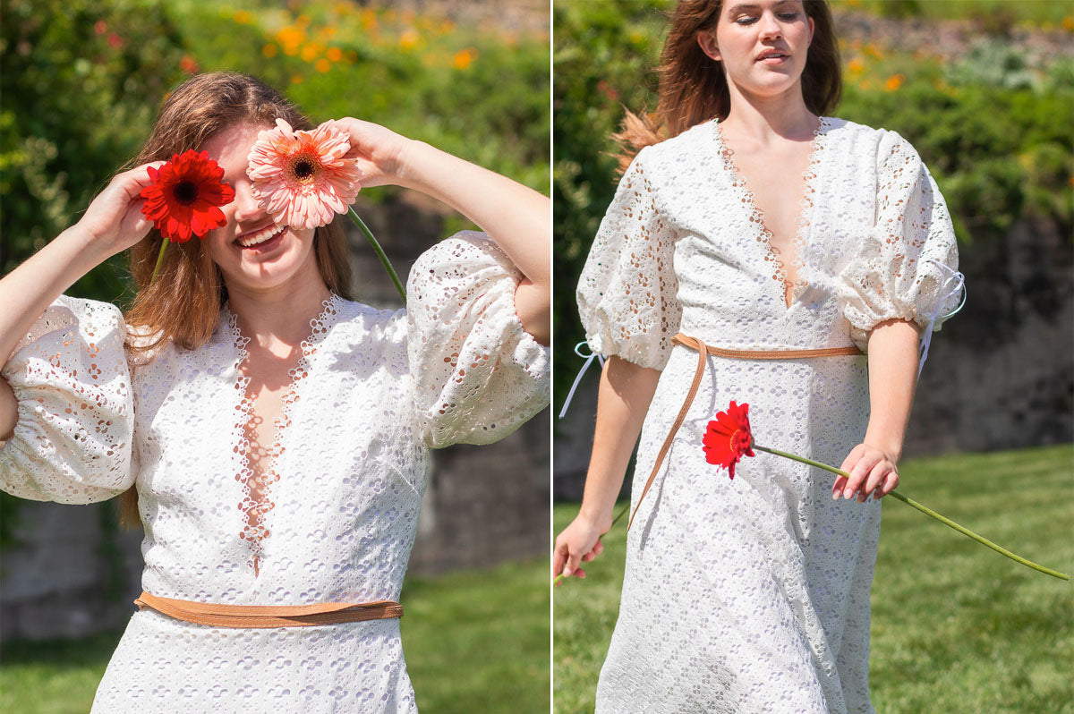 Alyssa Nicole Flourish Collection. Simple luxury cotton dress. Sustainable Luxury Dresses designed by Alyssa Nicole. Feminine, Ethereal, & Chic. Handcrafted in California· Made to Measure Apparel · Sustainably Sourced · 2 Day Shipping