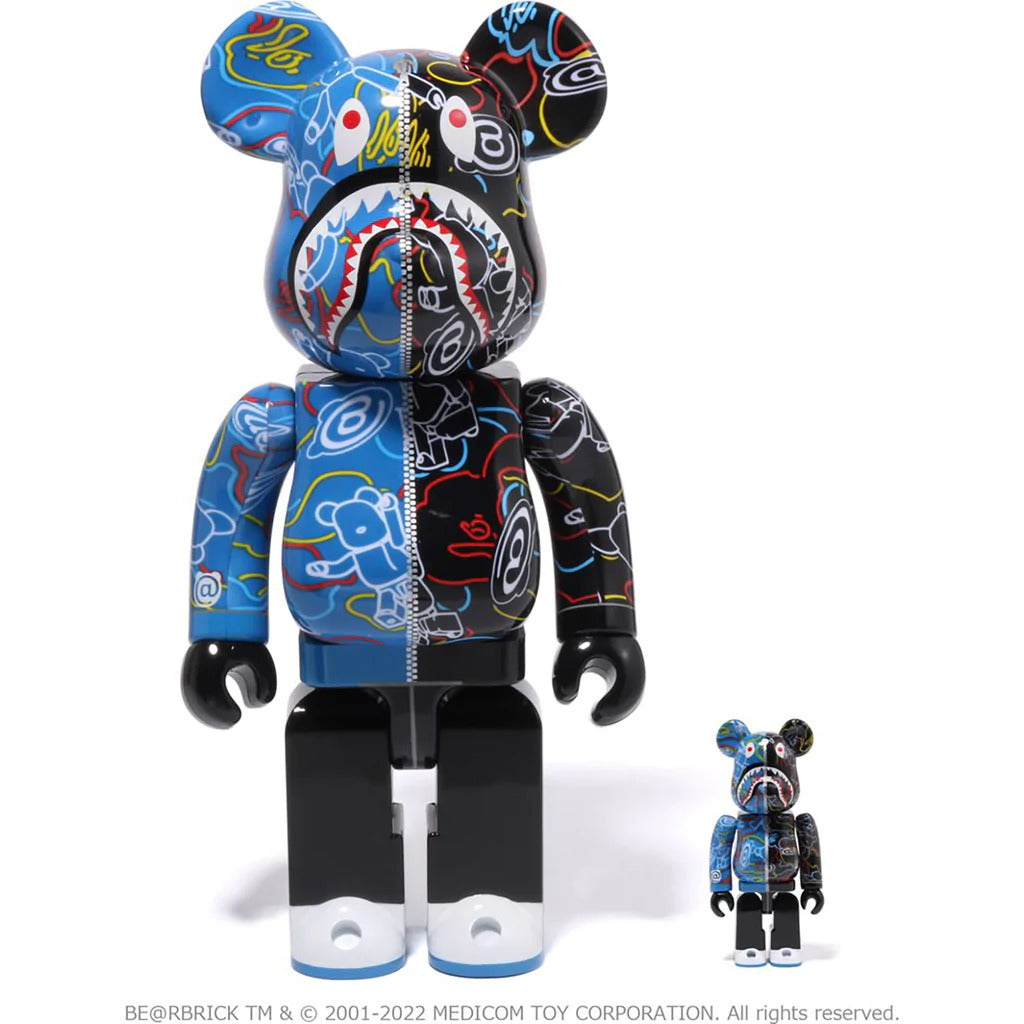 BE@RBRICK LINE CAMO SHARK 100% & 400%-