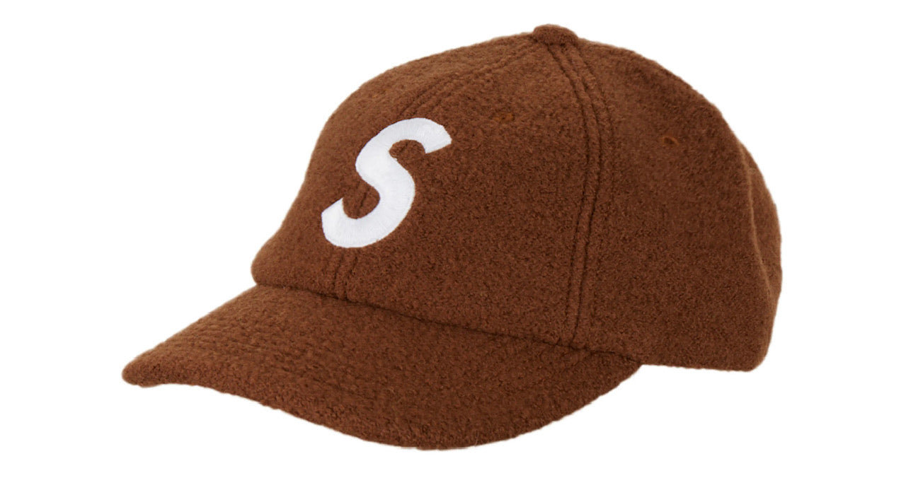Supreme S Logo 6-Panel Cap - Brown