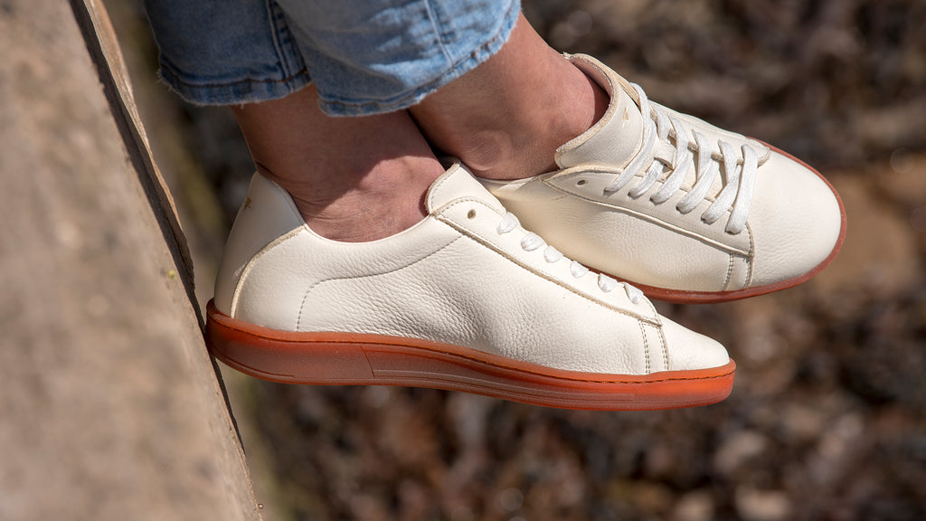 White Sciarada Leather with Red Gum Sole 