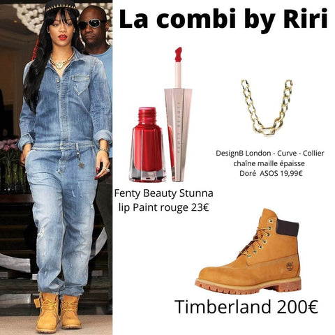 Rihanna - Fashion en combinaison en jean