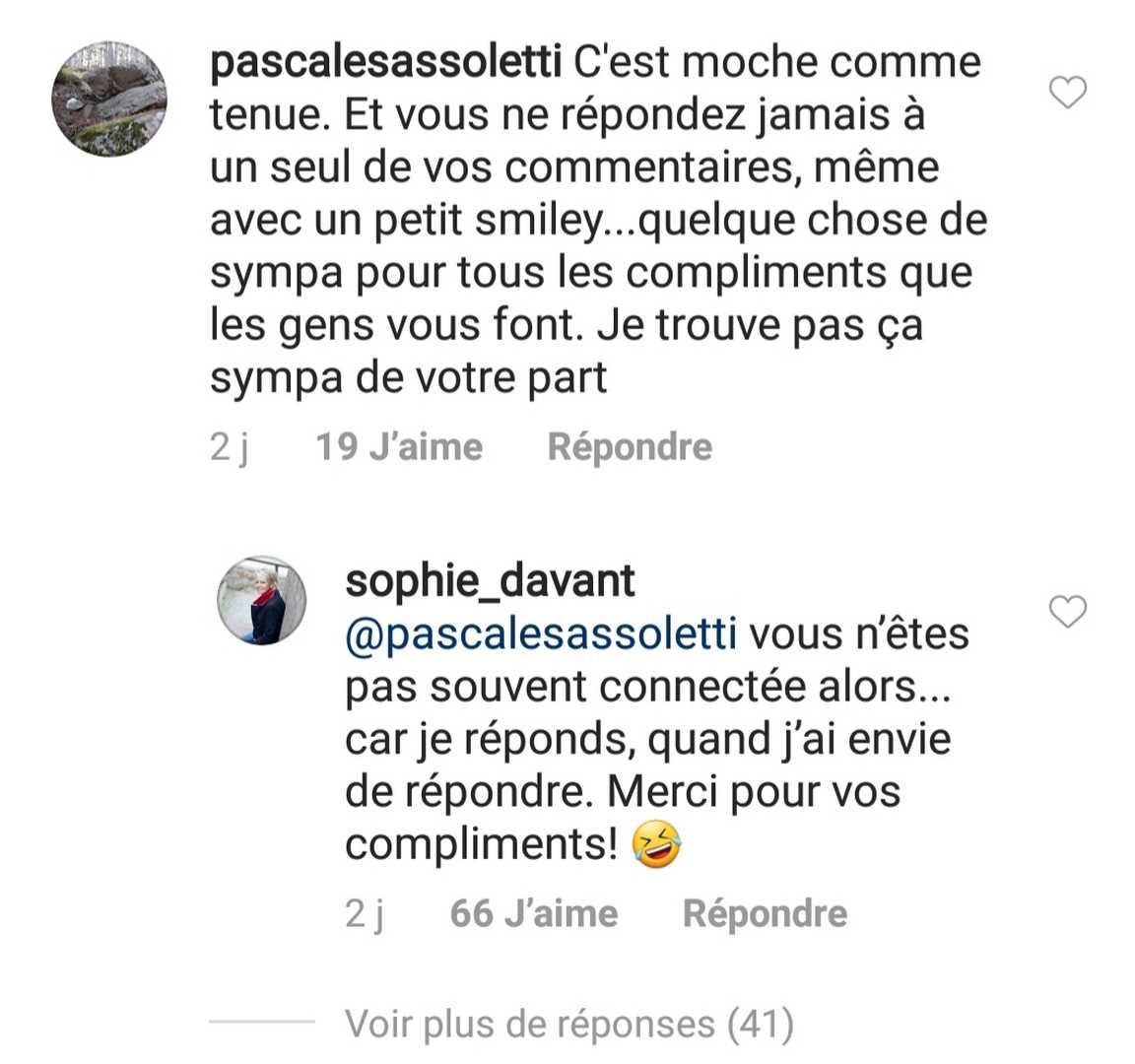 commentaires négatifs instagram