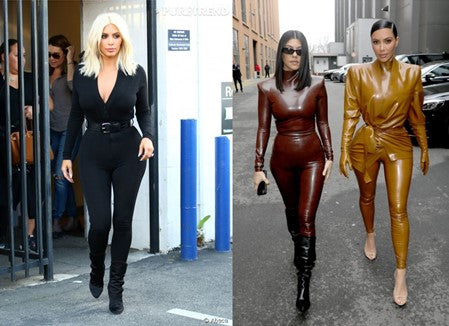 Kim Kardashian en combi moulante addicted