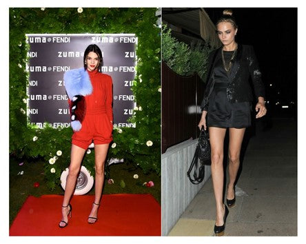 Cara Delevigne et Kylie Jenner en combishort