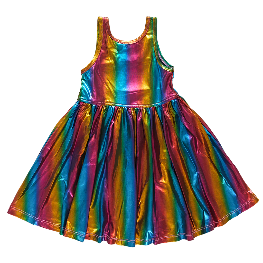 Liza Lame Dark Rainbow Dress – Minnows