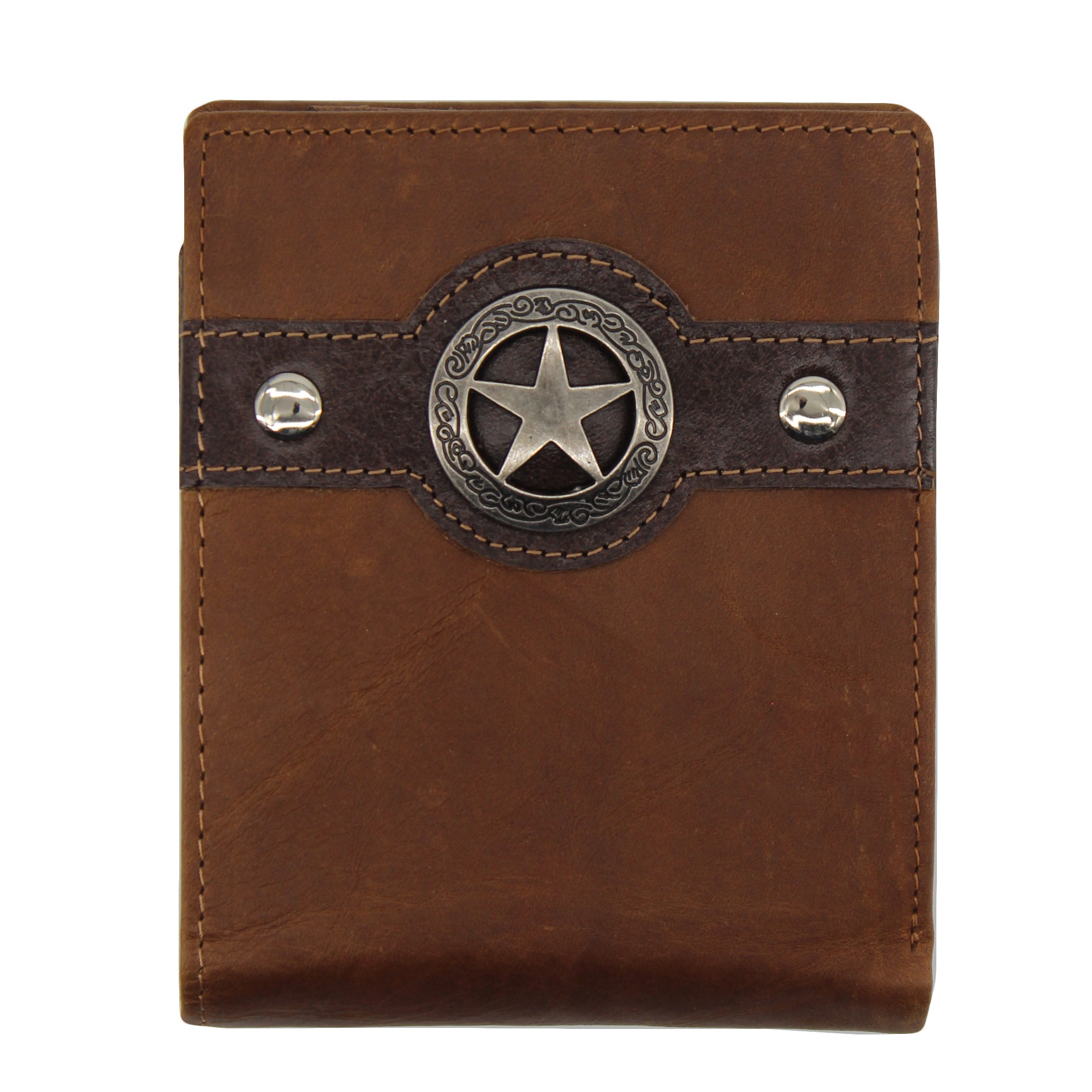 Janhooya RFID Blocking Men's Western Cowboy Wallet Genuine Leather Sli