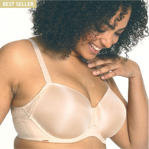 Mia Bra Black  Comfort 'No Dig' wire - Smoothing Balcony Bra - No. 1 Bra