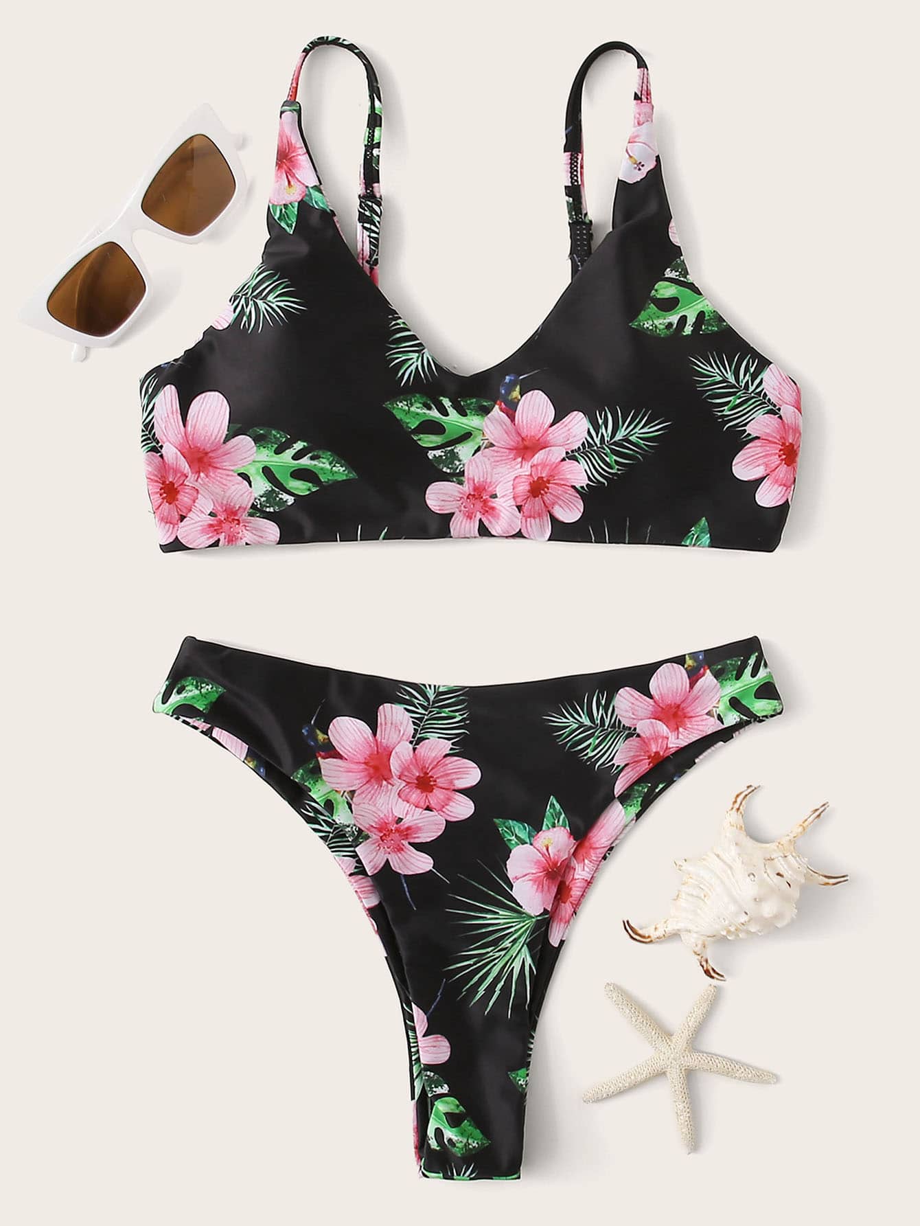 high cut bikini swimsuit