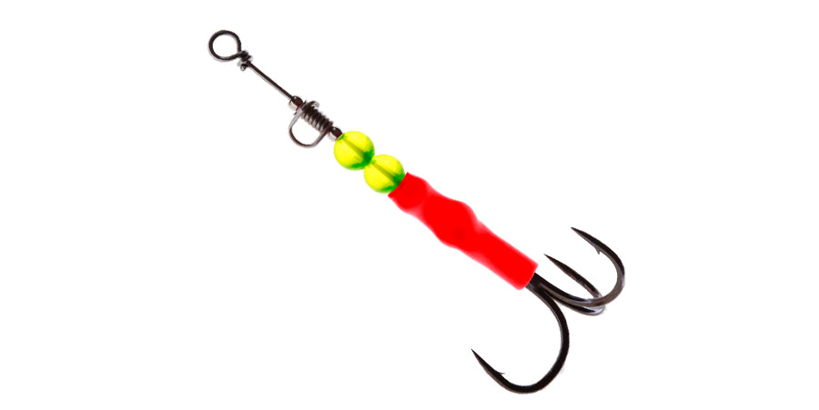 Spinner Rig for Salmon Trolling Behind a 360 Flasher (single-pack) for  Chinook & Coho (5/0 hooks) red, pink, white, pink/pink candy back - The  Guide's