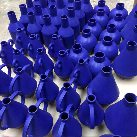 Blue vase Sophie Alda handmade ceramic cuemars