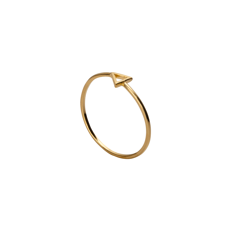 Keep it Peachy | Kiera Gold Triangle Ring | Cuemars – CUEMARS