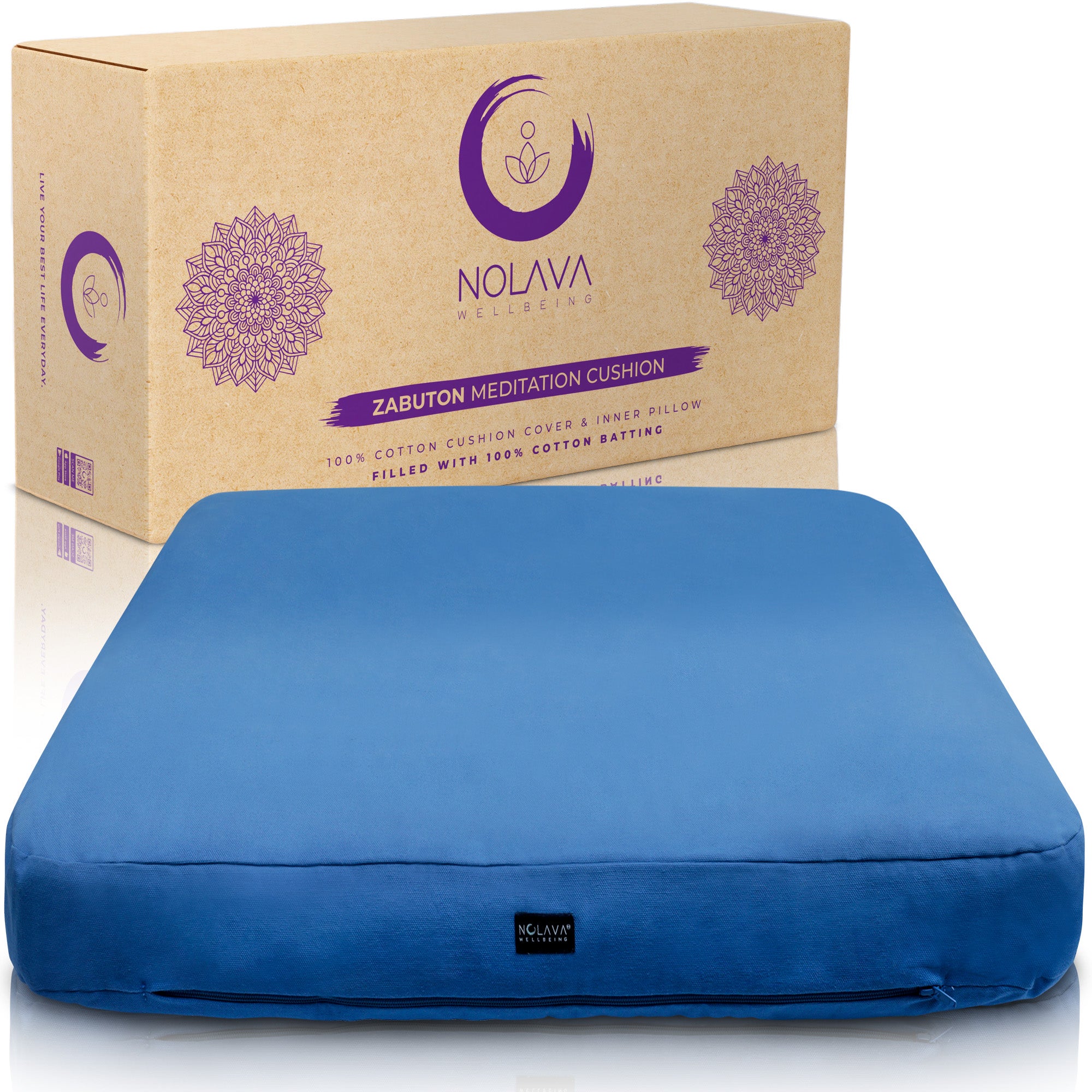 NOLAVA 7 Piece Yoga Mat Set, Yoga starter kit, Yoga kit for home work out, 2  Yoga Blocks, Yoga Strap, LOTUS Eye Pillow, Yoga Cards, Large yoga bag for yoga  accessories