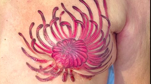 14 Incredibly Inspiring Breast Cancer Tattoos  Breast Cancer Body Art