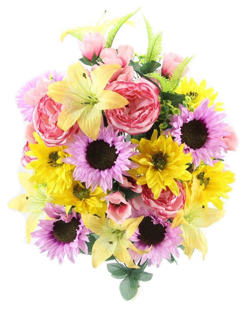 Yellow, Pink & Lilac Sunflower Dahlia Mix Bush – 