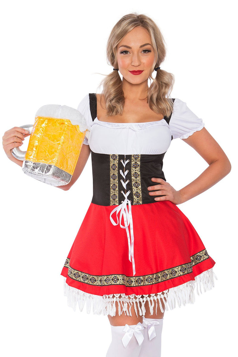 The Red Rita: Premium Ladies Oktoberfest German Bavarian Beer Maid Cos –  Oktoberfest Costumes