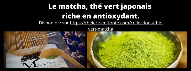 Le matcha, thé vert japonais riche en antioxydant.